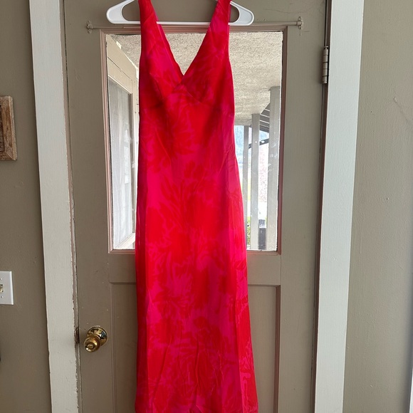 Hello Molly Red and Pink Dress - Picture 1 of 4